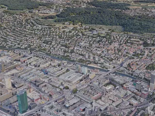 Zurich City, Switzerland (2019) 3D Model preview