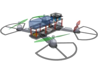 Quadcopter 3D Model preview