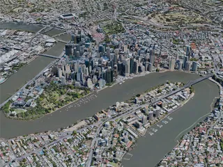 Brisbane City, Australia (2019) 3D Model preview