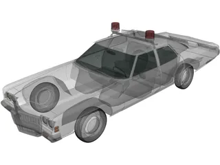 Chevrolet Impala Police (1972) 3D Model preview