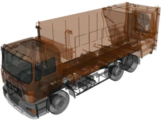 Man F-2000 Garbage Truck (1990) 3D Model preview
