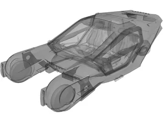 Blade Runner 2049 Spinner 3D Model preview