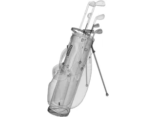 Golf Bag 3D Model preview
