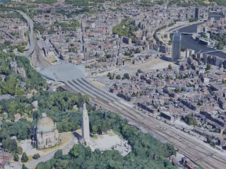 Liege City, Belgium (2019) 3D Model preview