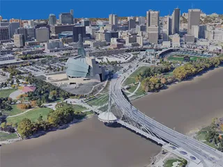 Winnipeg City, MB, Canada (2019) 3D Model preview