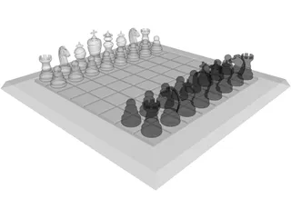 Chess Set 3D Model preview