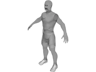 Athlete Male 3D Model preview