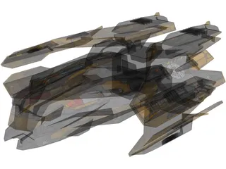 Starship Fighter 3D Model preview