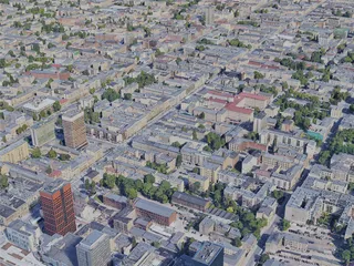 Lodz City, Poland (2019) 3D Model preview