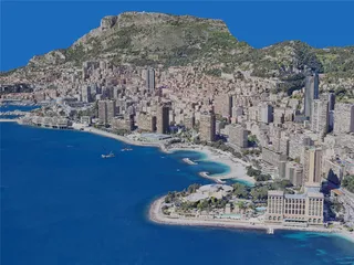 Monaco City, Monaco (2019) 3D Model preview