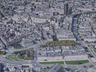 Nantes City, France (2019) 3D Model preview