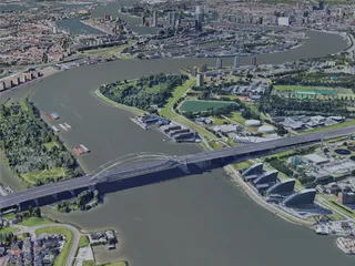 Rotterdam City, Netherlands (2019) 3D Model preview