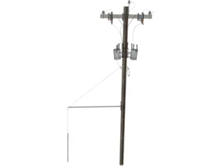 Electrical Pole 3D Model preview
