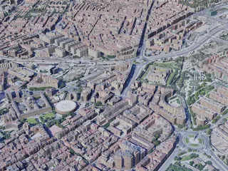 Zaragoza City, Spain (2019) 3D Model preview