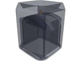 Gas Bottle 3D Model preview
