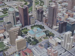 Columbus City, OH, USA (2019) 3D Model preview