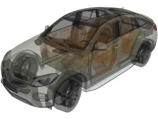 Mercedes-Benz GLE 350D Coupe 3D Model preview