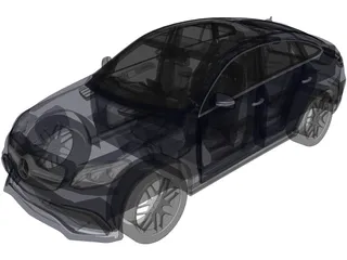 Mercedes-Benz GLE 63 AMG Coupe (2018) 3D Model preview