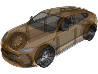 Lamborghini Urus (2019) 3D Model preview