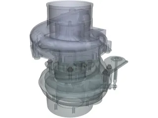 Garret GT37 Turbocharger 3D Model preview