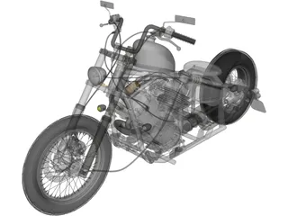 Yamaha Bobber 3D Model preview
