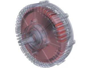 PMG132 Electric Motor 3D Model preview