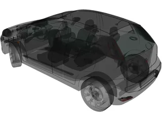 Fiat Punto 5-Door (2012) 3D Model preview