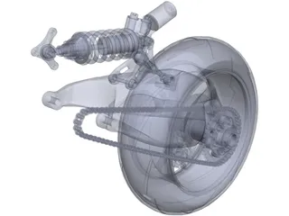 Ducati Rear Train 3D Model preview