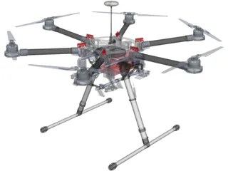 DJI Spreading Wings S900 3D Model preview