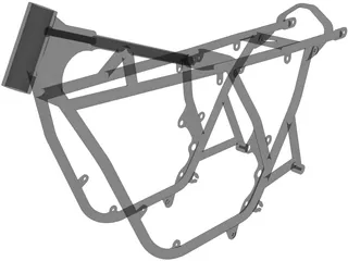 Honda CB750 Frame 3D Model preview