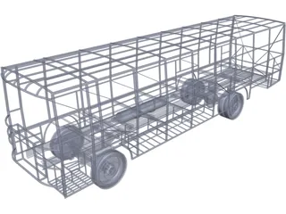 Bus Chassis 3D Model preview