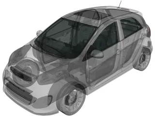 Kia Picanto (2012) 3D Model preview