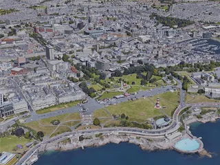 Plymouth City, UK (2019) 3D Model preview