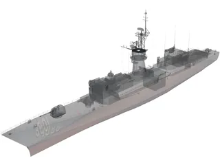 USS Knox 3D Model preview