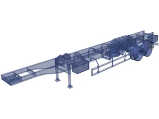 Semi Trailer Crescente 3D Model preview