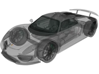 Porsche 918 Spyder (2015) 3D Model preview