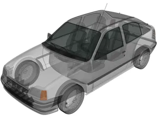 Opel Kadett 3-door (1991) 3D Model preview