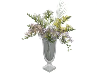 Freesia Flowers 3D Model preview