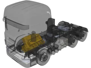 Scania 6x4 3D Model preview