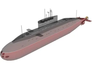 Project 636 Paltus (Kilo Class) 3D Model preview