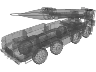 Scud Missile Launcher 3D Model preview