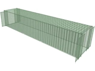 40 inch ISO Shipping Container 3D Model preview