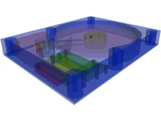 HDD 3.5 Inch 3D Model preview