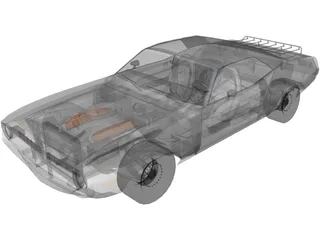 Plymouth Barracuda Cabrio (1970) 3D Model preview