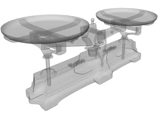 Balance with scales 3D Model preview