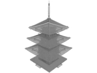 Japanese Tower 3D Model preview