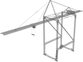 Gantry Crane 3D Model preview