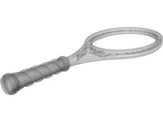 Tennis Racquet 3D Model preview