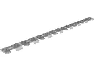 Chain Saw Teeth 3D Model preview