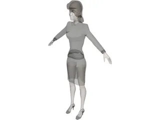 Secretary 3D Model preview